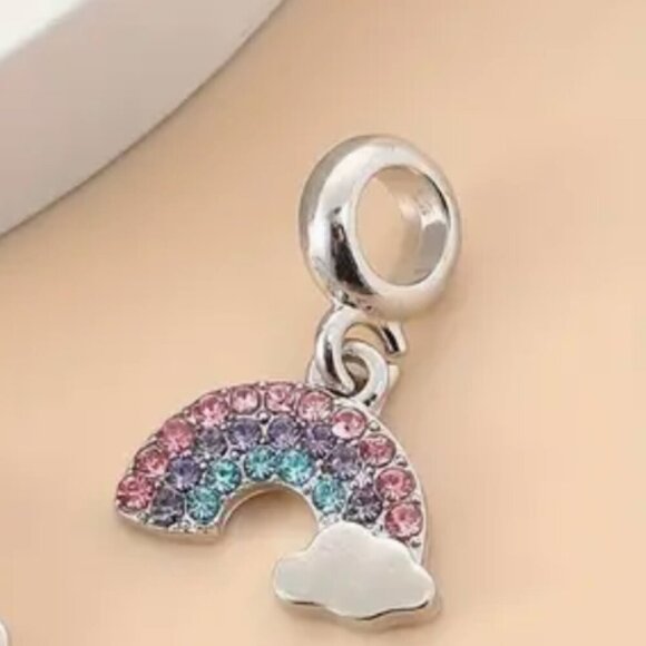 Jewelry - Colorful Rainbow Bling Silverplated Fashion charm